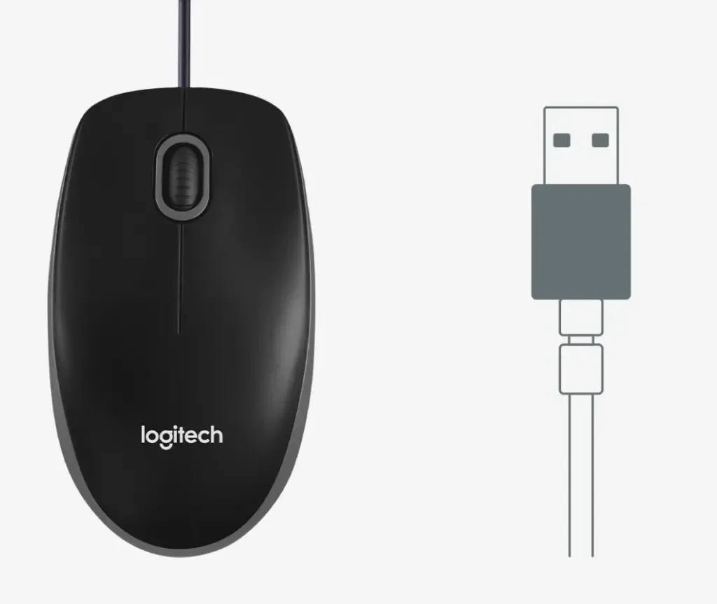 Logitech B100 USB Optical Mouse in Pakistan, view 7