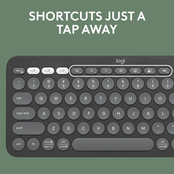 Logitech K380s Pebble Keys 2 Bluetooth Wireless Keyboard in Pakistan — Tonal Graphite, view 7 of 11