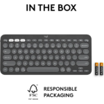Logitech K380s Pebble Keys 2 Bluetooth Wireless Keyboard in Pakistan — Tonal Graphite, view 10 of 11