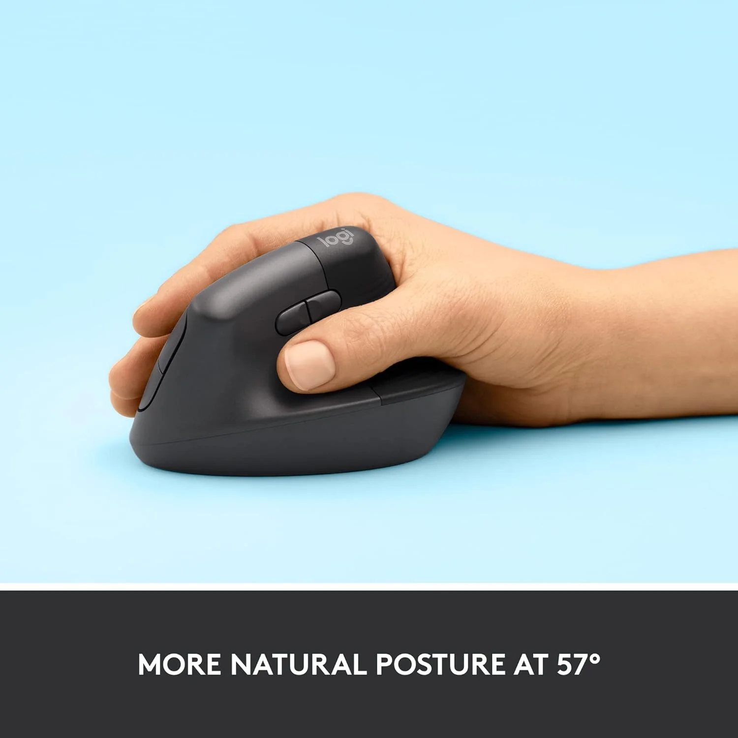 Logitech LIFT Vertical Ergonomic Wireless Mouse in Pakistan — Graphite, view 3 of 10