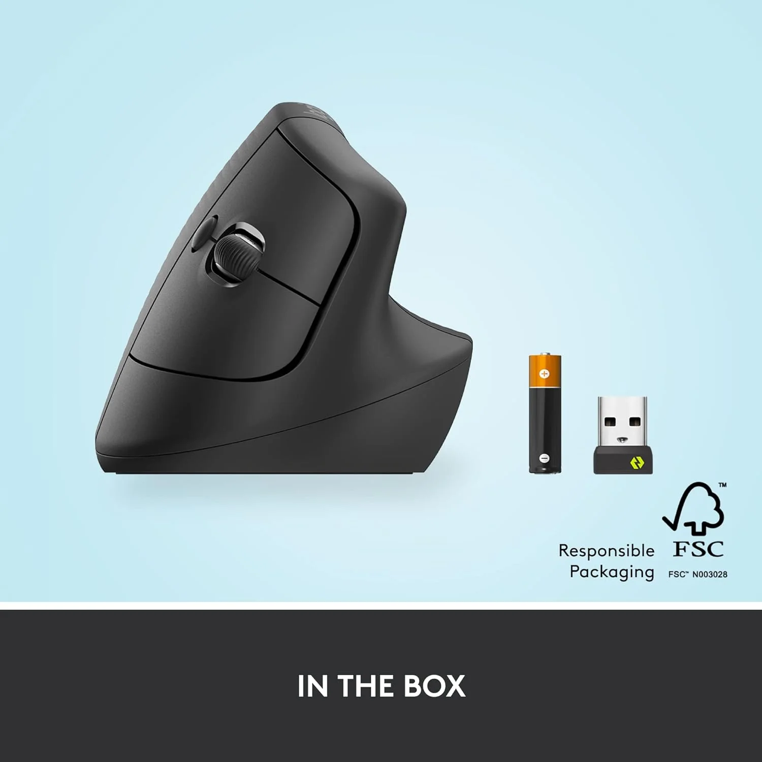 Logitech LIFT Vertical Ergonomic Wireless Mouse in Pakistan — Graphite, view 5 of 10