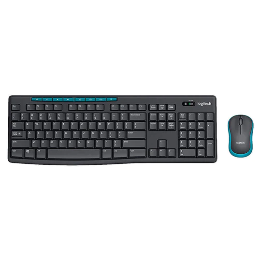 Logitech MK275 Black/Blue Wireless Keyboard & Mouse Combo