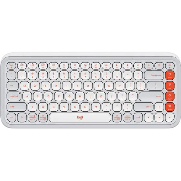 Logitech POP Icon Keys Bluetooth Keyboard in Pakistan — Off White & Orange, main view (1 of 5)